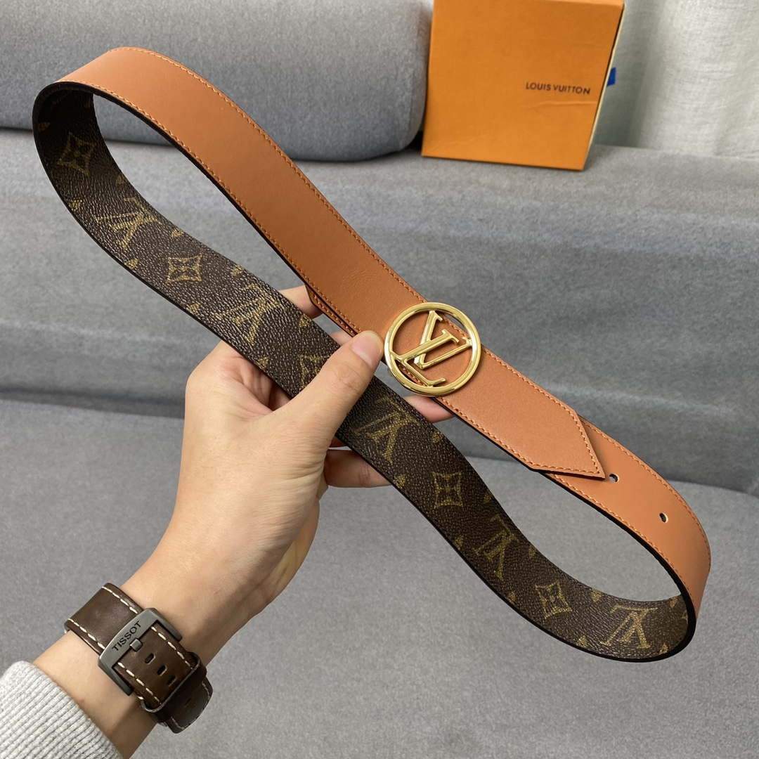 LV Women's Men's Belts Collection Louis Vuitton Initials 34MM Belt 19062