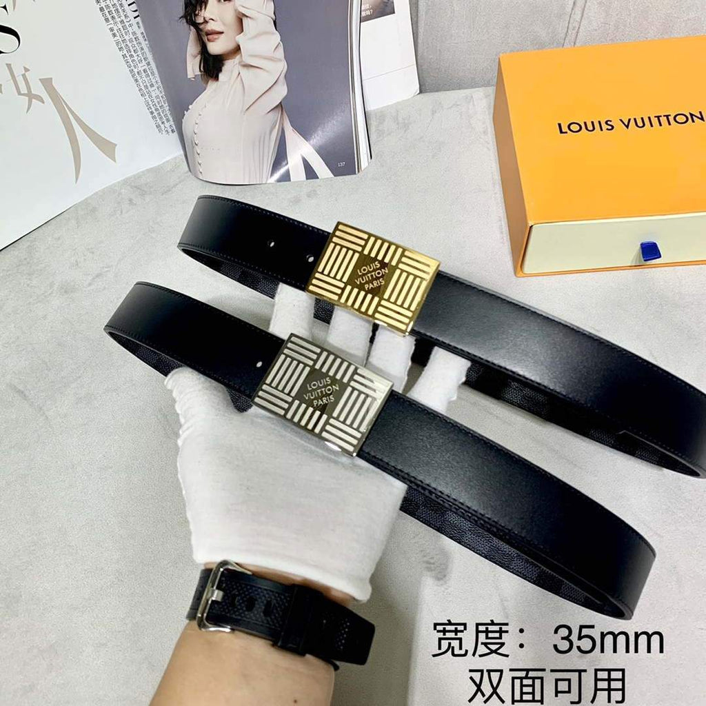 LV Women's Men's Belts Collection Louis Vuitton Initials 35MM Belt 19061