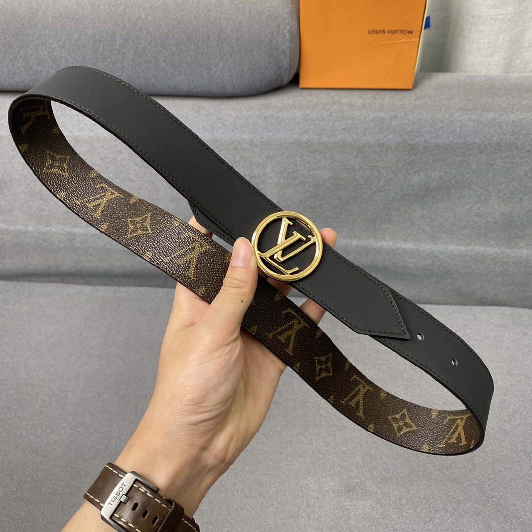 LV Women's Men's Belts Collection Louis Vuitton Initials 34MM Belt 19062