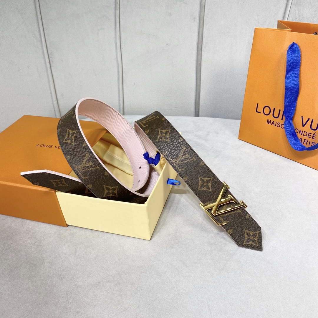 LV Women's Men's Belts Collection Louis Vuitton Initials 34MM Belt 19062