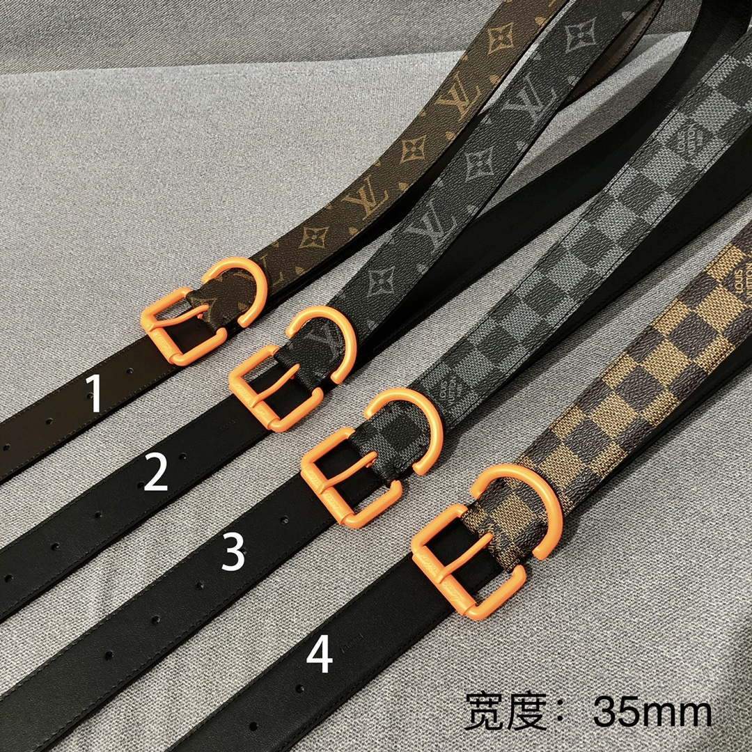 LV Women's Men's Belts Collection Louis Vuitton Initials 34MM Belt 19062