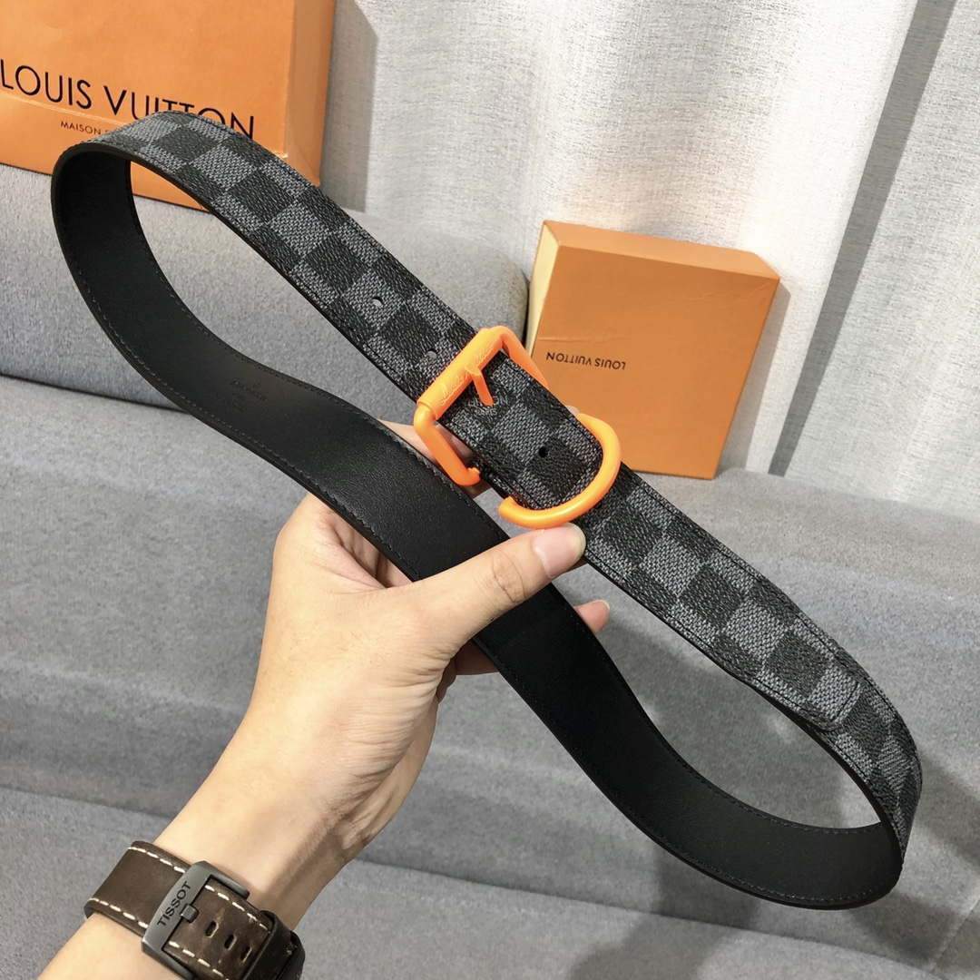 LV Women's Men's Belts Collection Louis Vuitton Initials 34MM Belt 19062