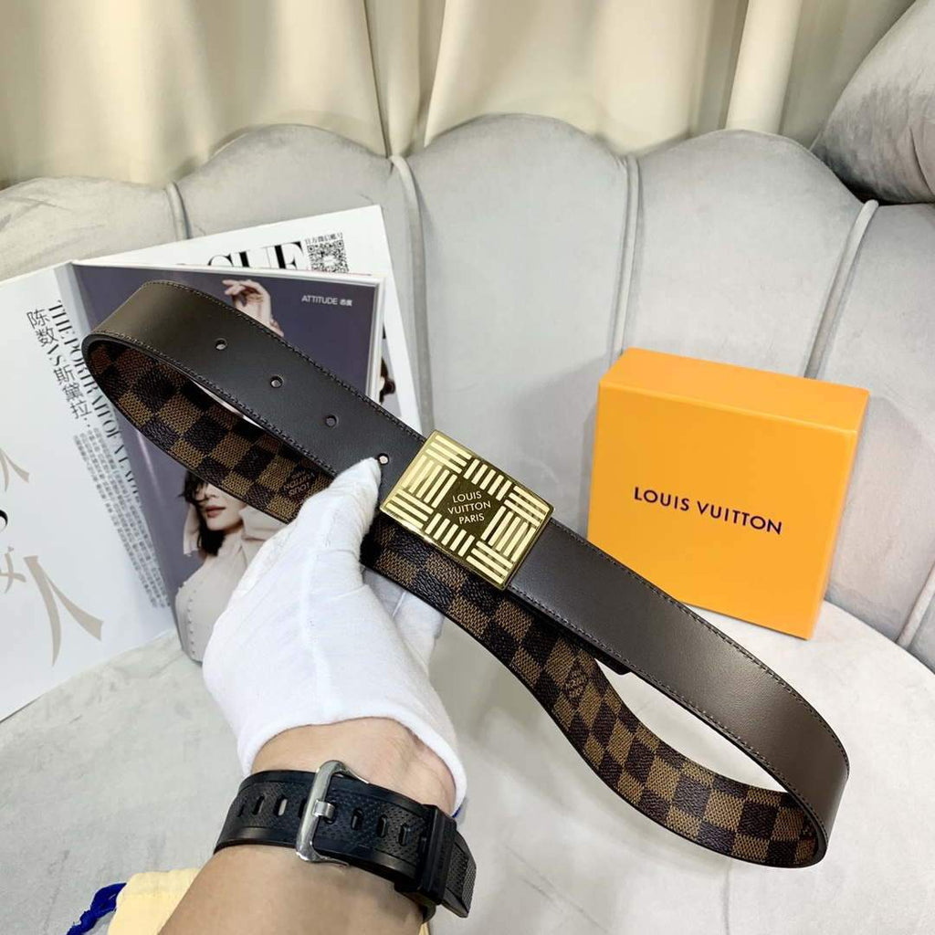 LV Women's Men's Belts Collection Louis Vuitton Initials 35MM Belt 19061