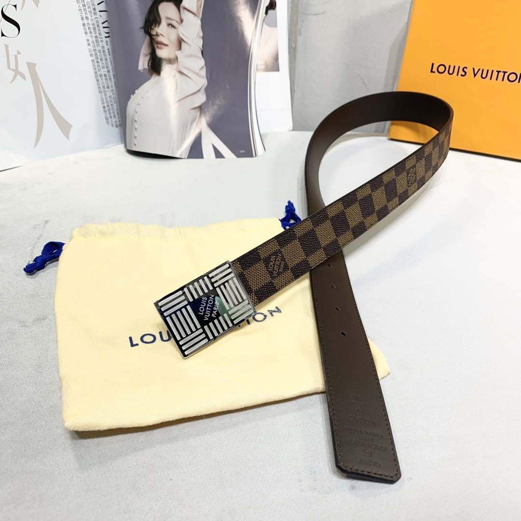LV Women's Men's Belts Collection Louis Vuitton Initials 35MM Belt 19061