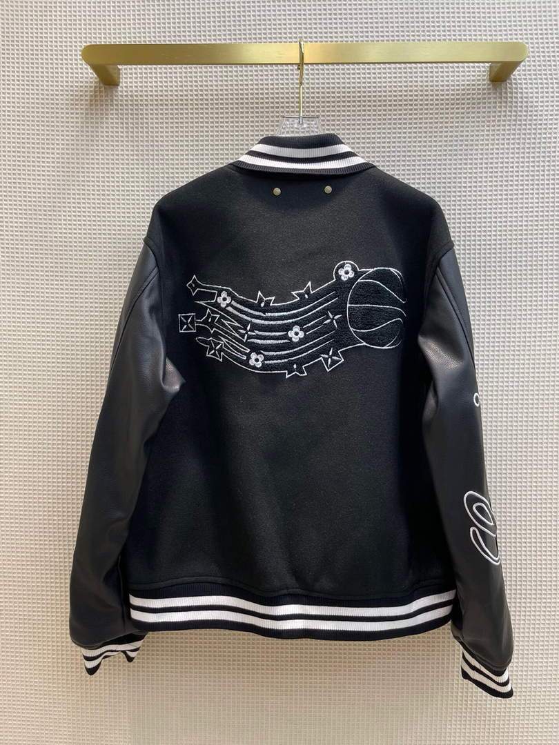 LV Women's Clothing Designer Louis Vuitton Alphabet Baseball Jacket 88011