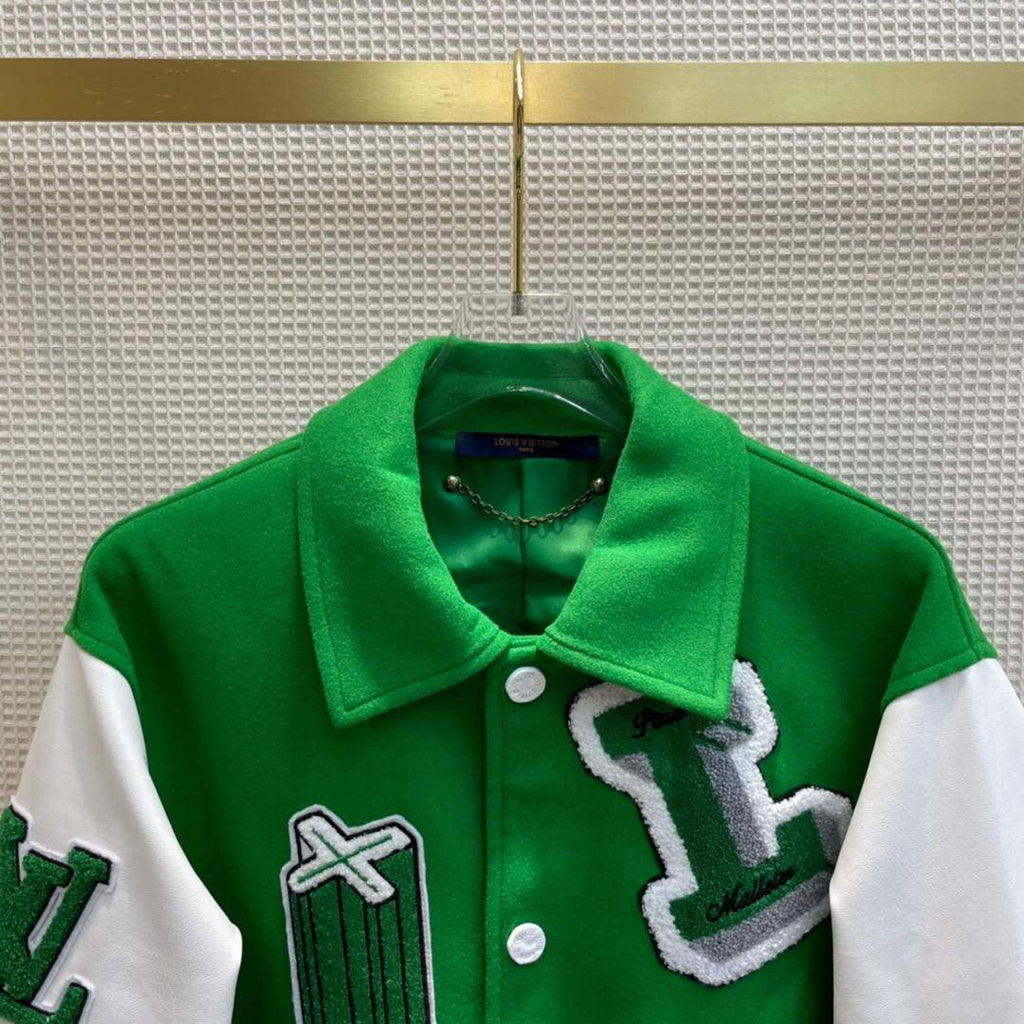 LV Women's Clothing Designer Louis Vuitton Alphabet Baseball Jacket 88010