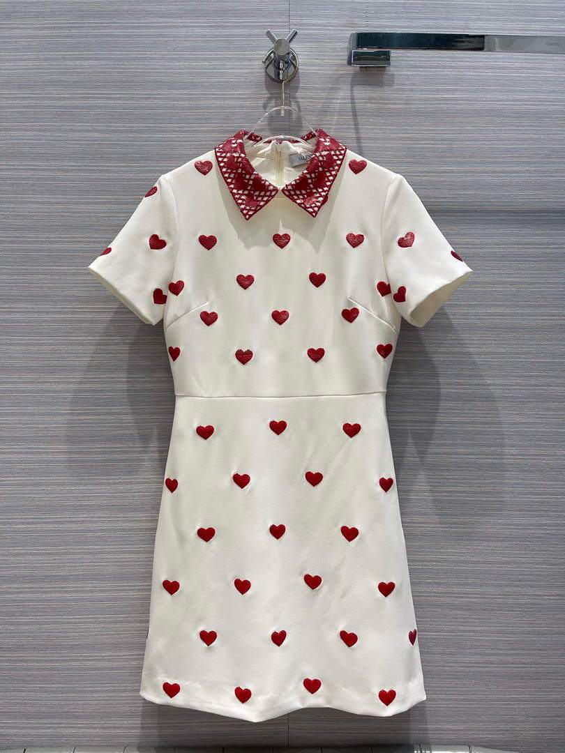 Valentino Women's Clothing Designer Valentino Sequin Embroidery Dress White 38115