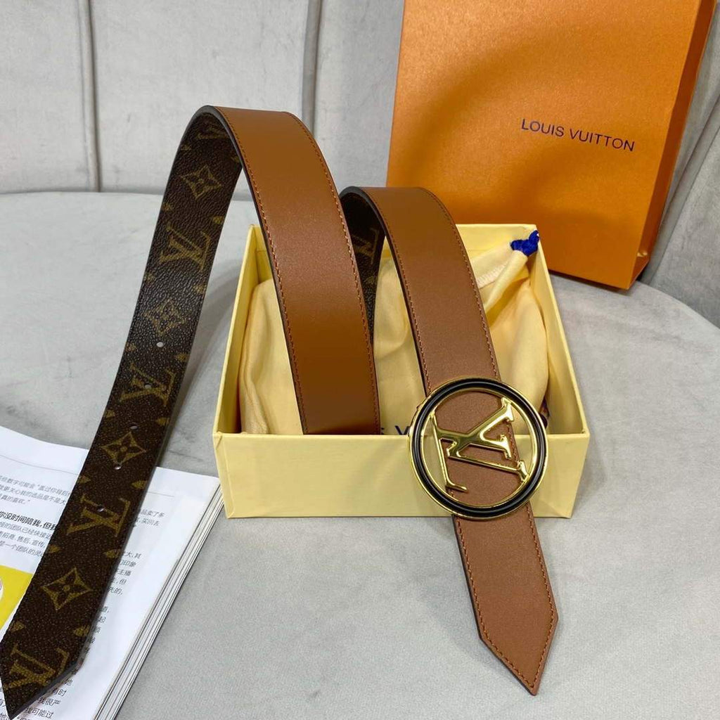 LV Women's Men's Belts Collection Louis Vuitton Initials 34MM Belt 19064