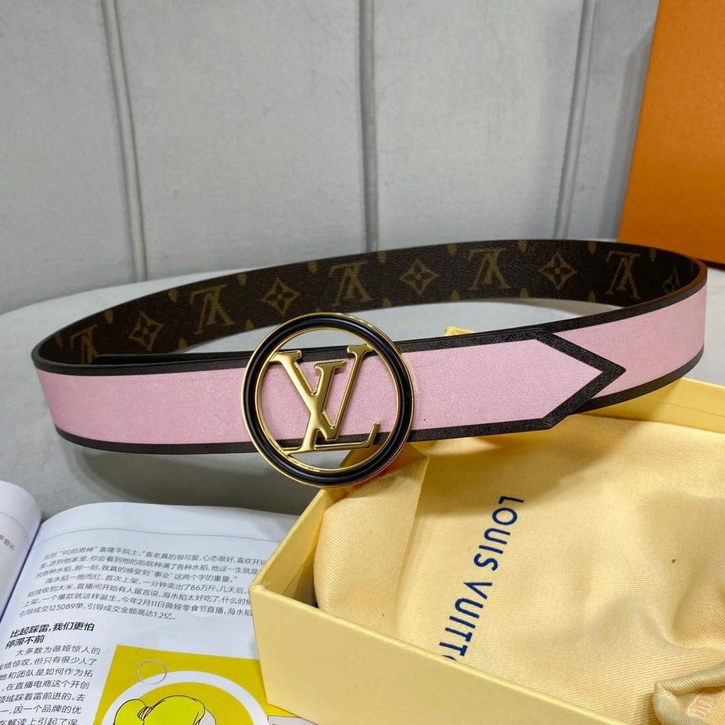 LV Women's Men's Belts Collection Louis Vuitton Initials 34MM Belt 19064