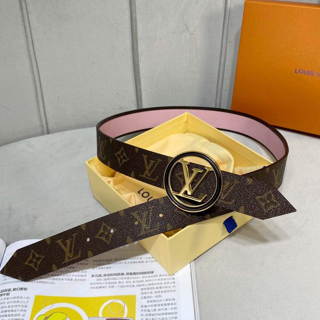 LV Women's Men's Belts Collection Louis Vuitton Initials 34MM Belt 19064