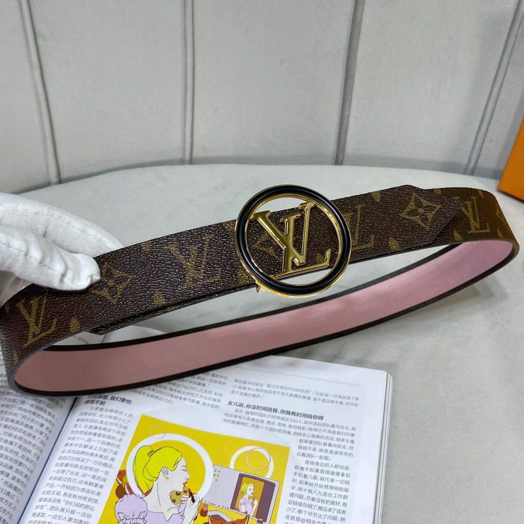 LV Women's Men's Belts Collection Louis Vuitton Initials 34MM Belt 19064