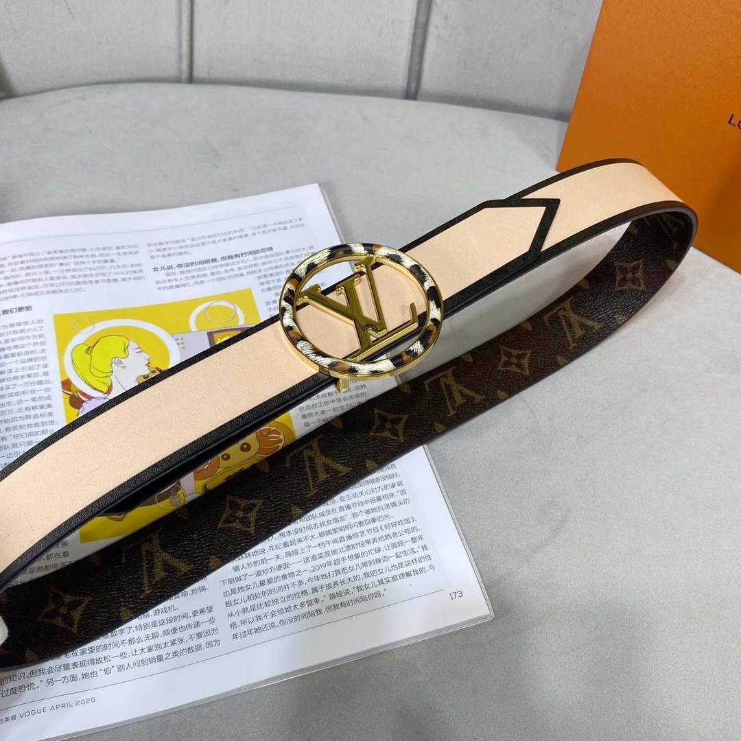 LV Women's Men's Belts Collection Louis Vuitton Initials 34MM Belt 19064