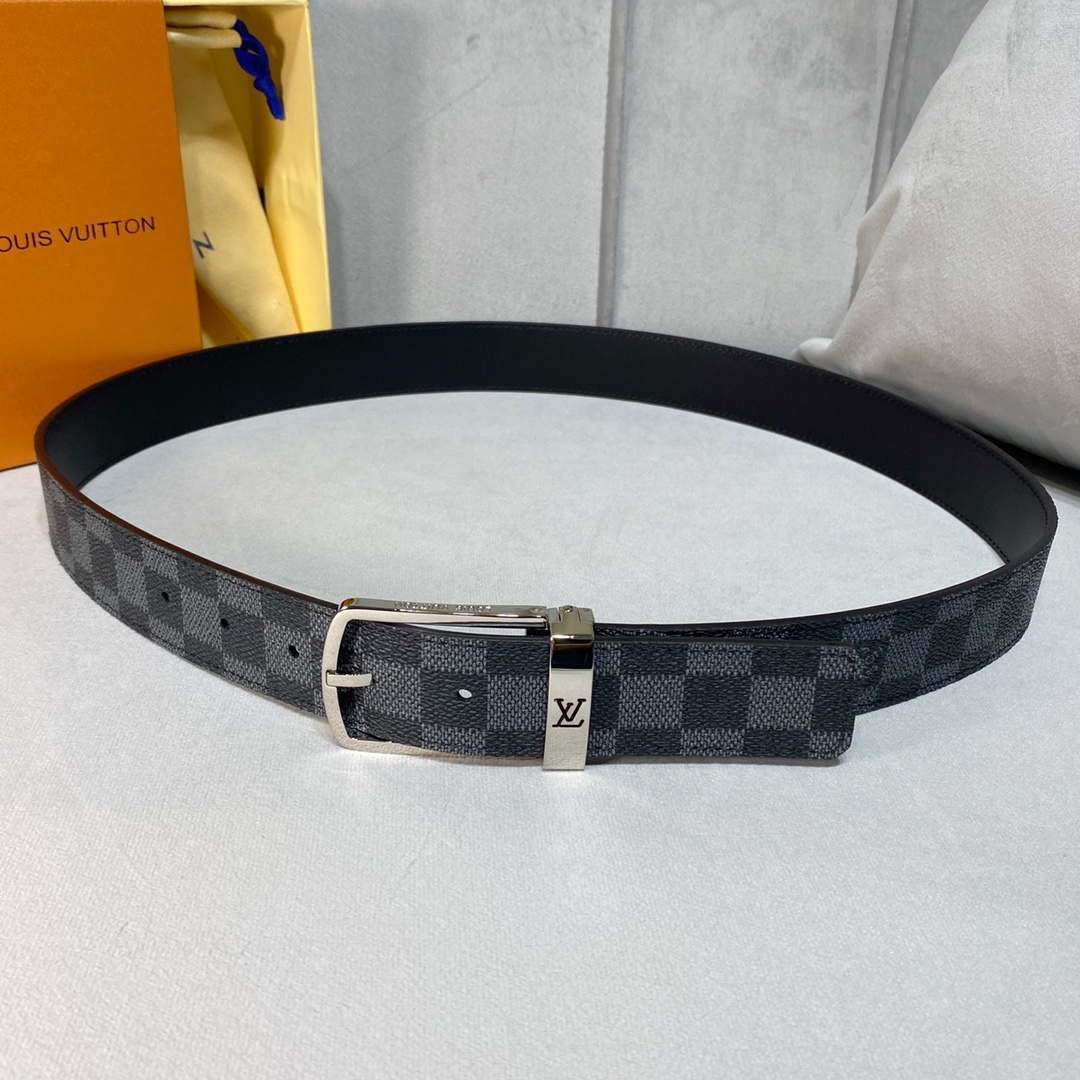 LV Women's Men's Belts Collection Louis Vuitton Initials 34MM Belt 19065