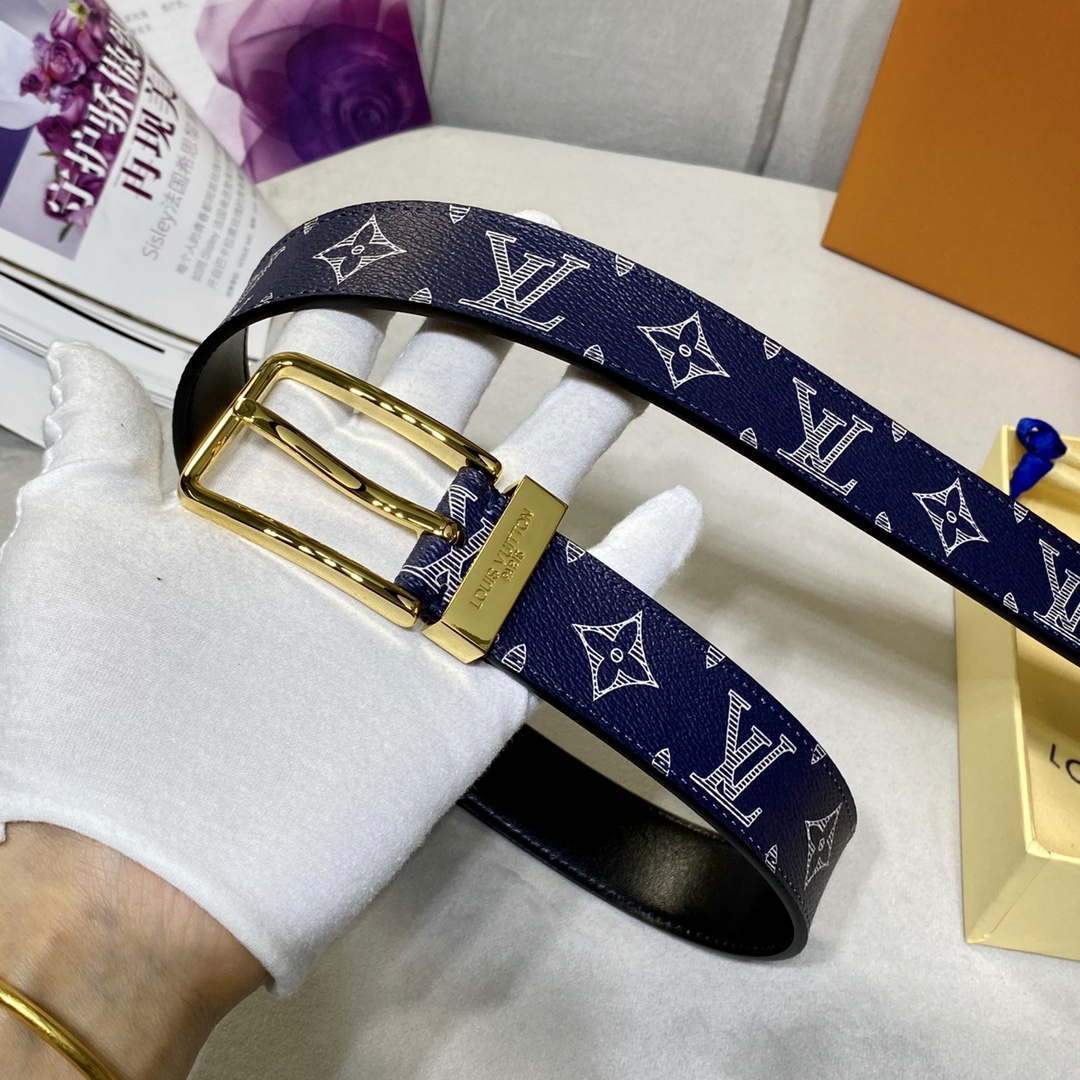 LV Women's Men's Belts Collection Louis Vuitton Initials 34MM Belt 19068