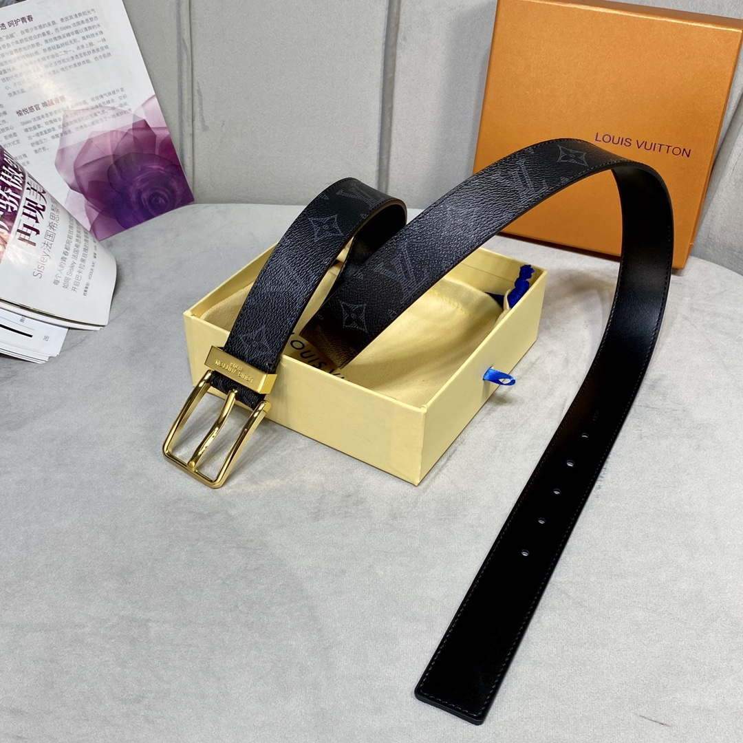 LV Women's Men's Belts Collection Louis Vuitton Initials 34MM Belt 19068