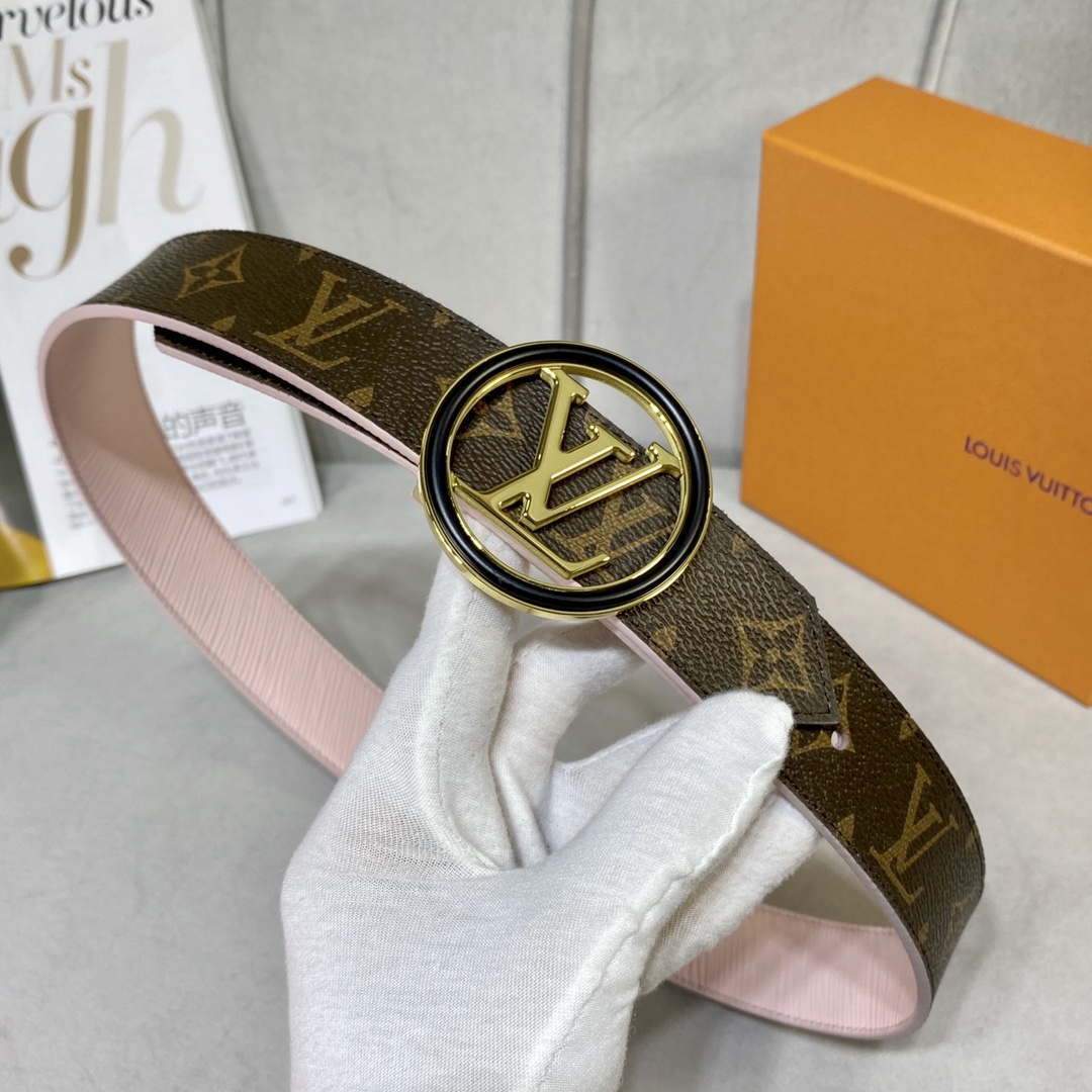 LV Women's Men's Belts Collection Louis Vuitton Initials 34MM Belt 19069