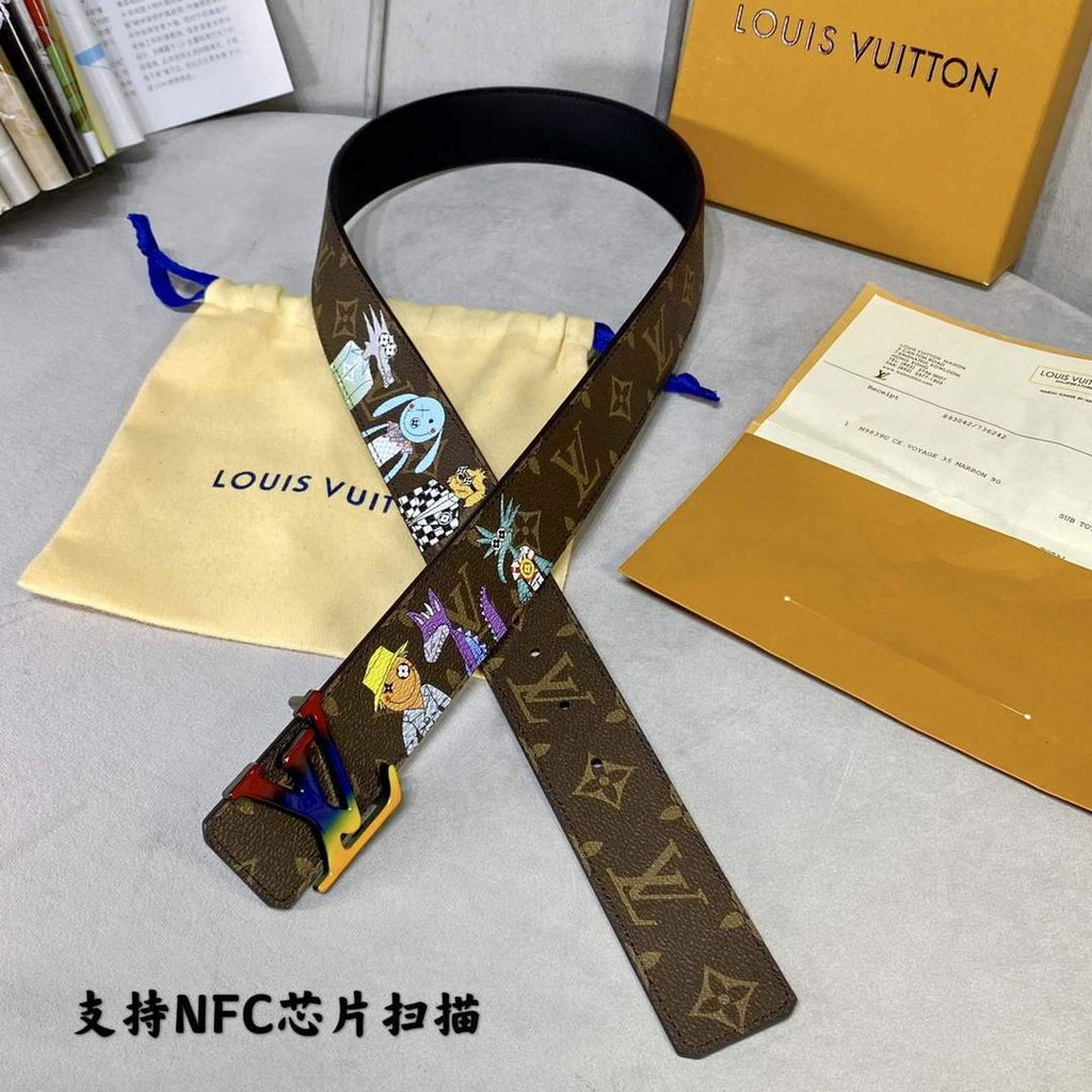 LV Women's Men's Belts Collection Louis Vuitton Initials 40MM Belt 19066