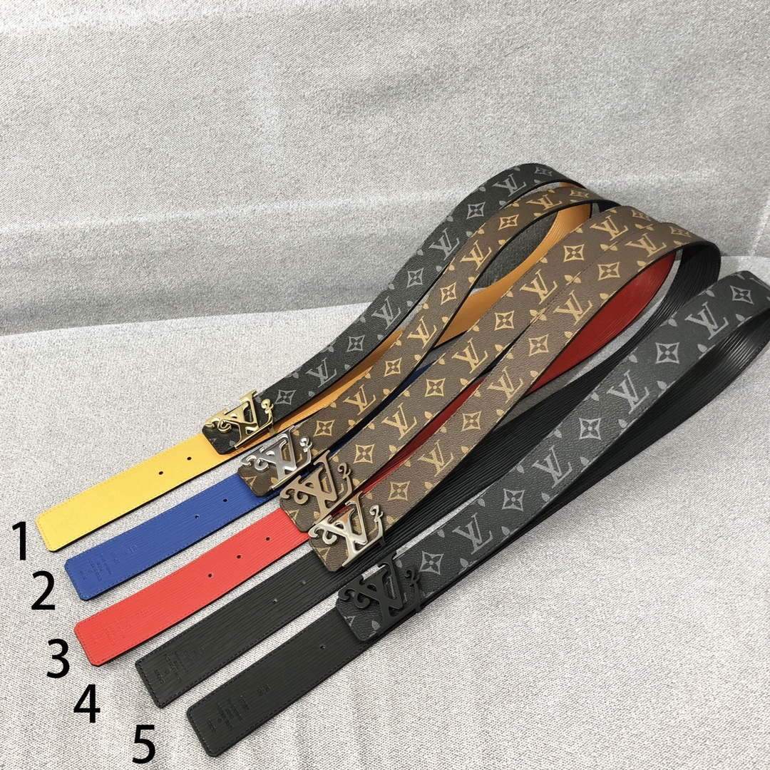 LV Women's Men's Belts Collection Louis Vuitton Initials 40MM Belt 19071