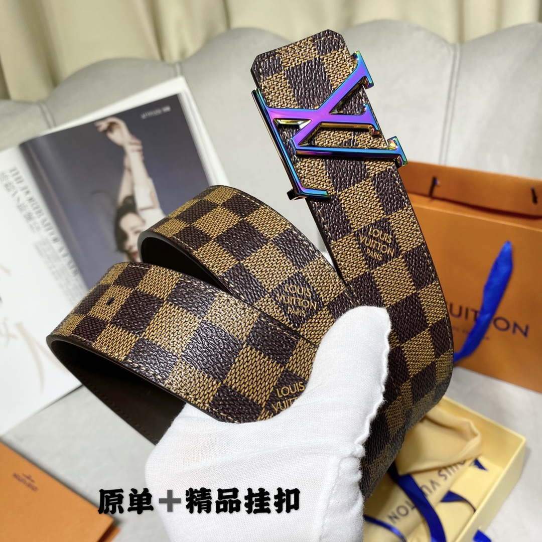 LV Women's Men's Belts Collection Louis Vuitton Initials 40MM Belt 19083