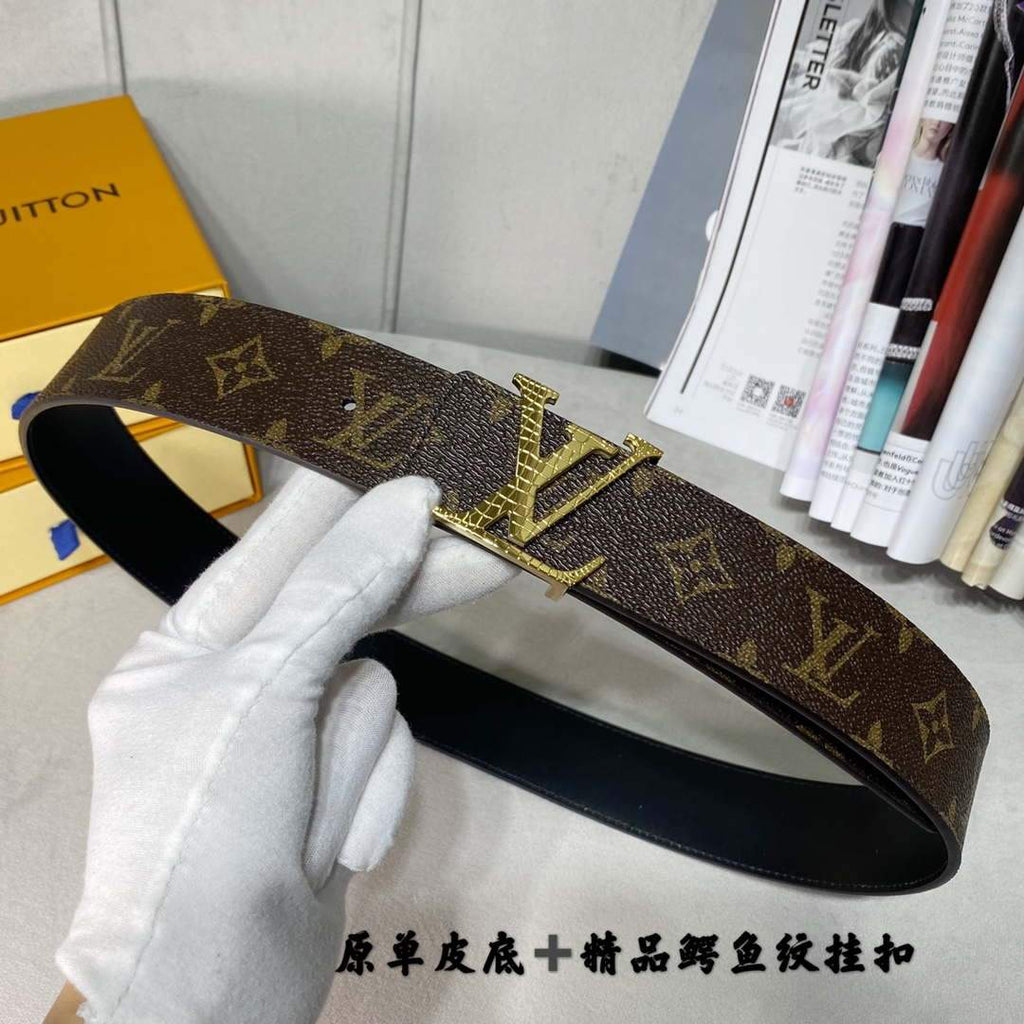 LV Women's Men's Belts Collection Louis Vuitton Initials 40MM Belt 19094