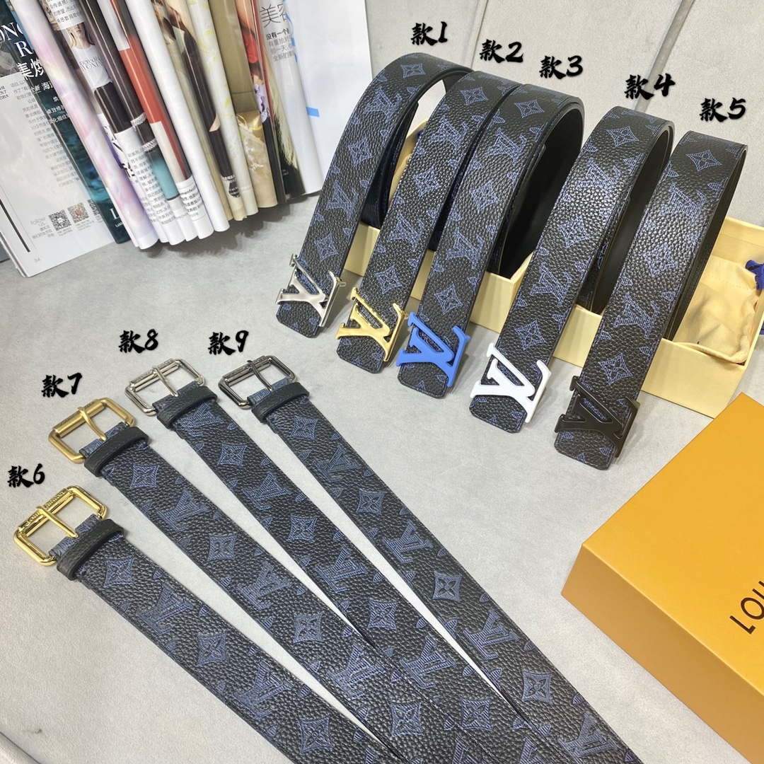 LV Women's Men's Belts Collection Louis Vuitton Initials 40MM Belt 19095