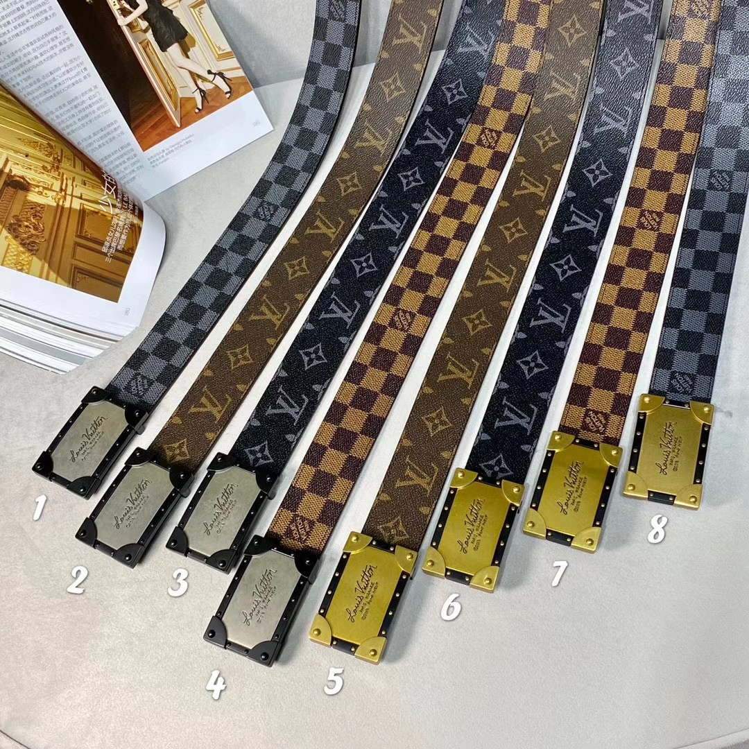 LV Women's Men's Belts Collection Louis Vuitton Initials 40MM Belt 19099