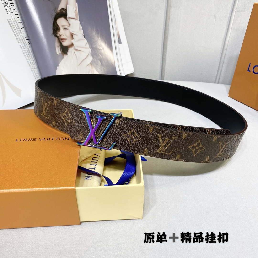 LV Women's Men's Belts Collection Louis Vuitton Initials 40MM Belt 19083