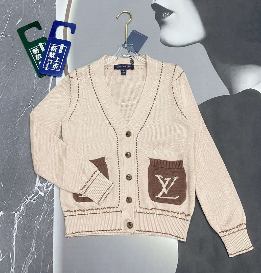 LV Women's Sweaters Louis Vuitton Cashmere Cardigans L36027