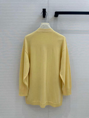 LV Women's Sweaters Louis Vuitton Elegant Yellow Cashmere Cardigans L36023 - S - View 9