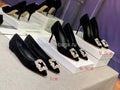Manolo Blahnik Women¡¯s Shoes Designer Hangisiflat Velvet Shoes 30118 Black - luxibagsmall