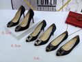 Manolo Blahnik Women¡¯s Shoes Designer Hangisiflat Velvet Shoes 30119 Navy Blue - luxibagsmall