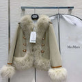 Max Mara Women's Fashion Clothing Fur Coat M78363 - S - View 1