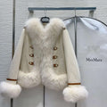 Max Mara Women's Fashion Clothing Fur Coat M78365 - S - View 1