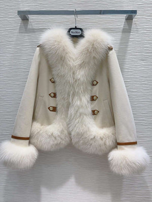 Max Mara Women's Fashion Clothing Fur Coat M78365 - S - View 2