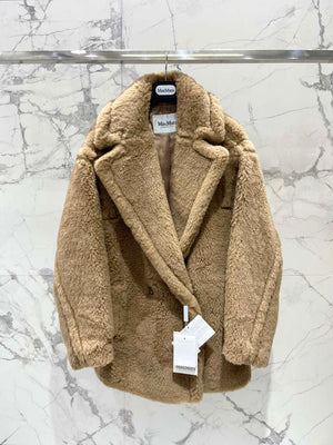 Max Mara Women's Fashion New Short Teddy Bear Coat M78379 - XS - View 1
