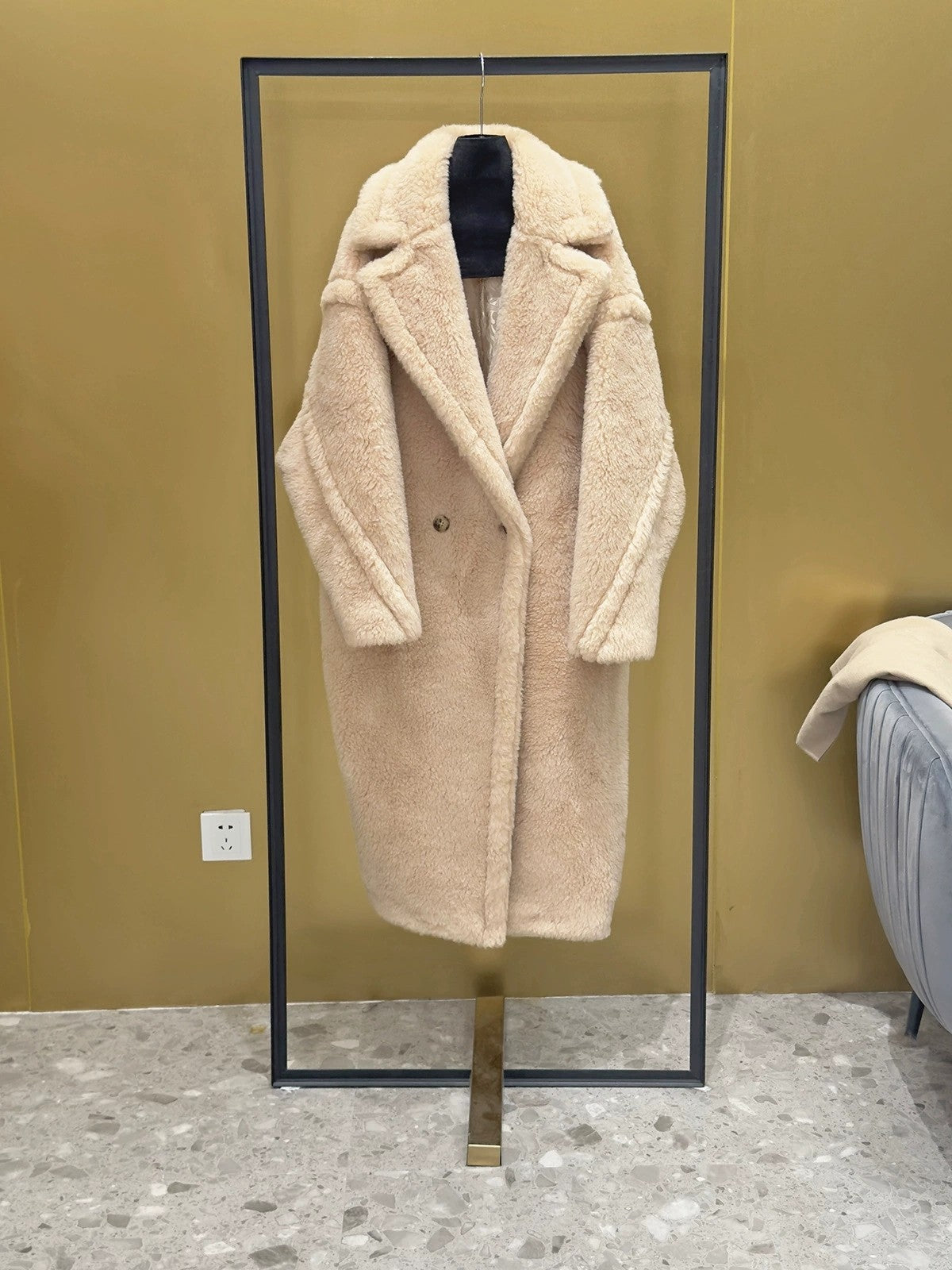 Maxmara Teddy Women's Fashion Long Coat Ma9010