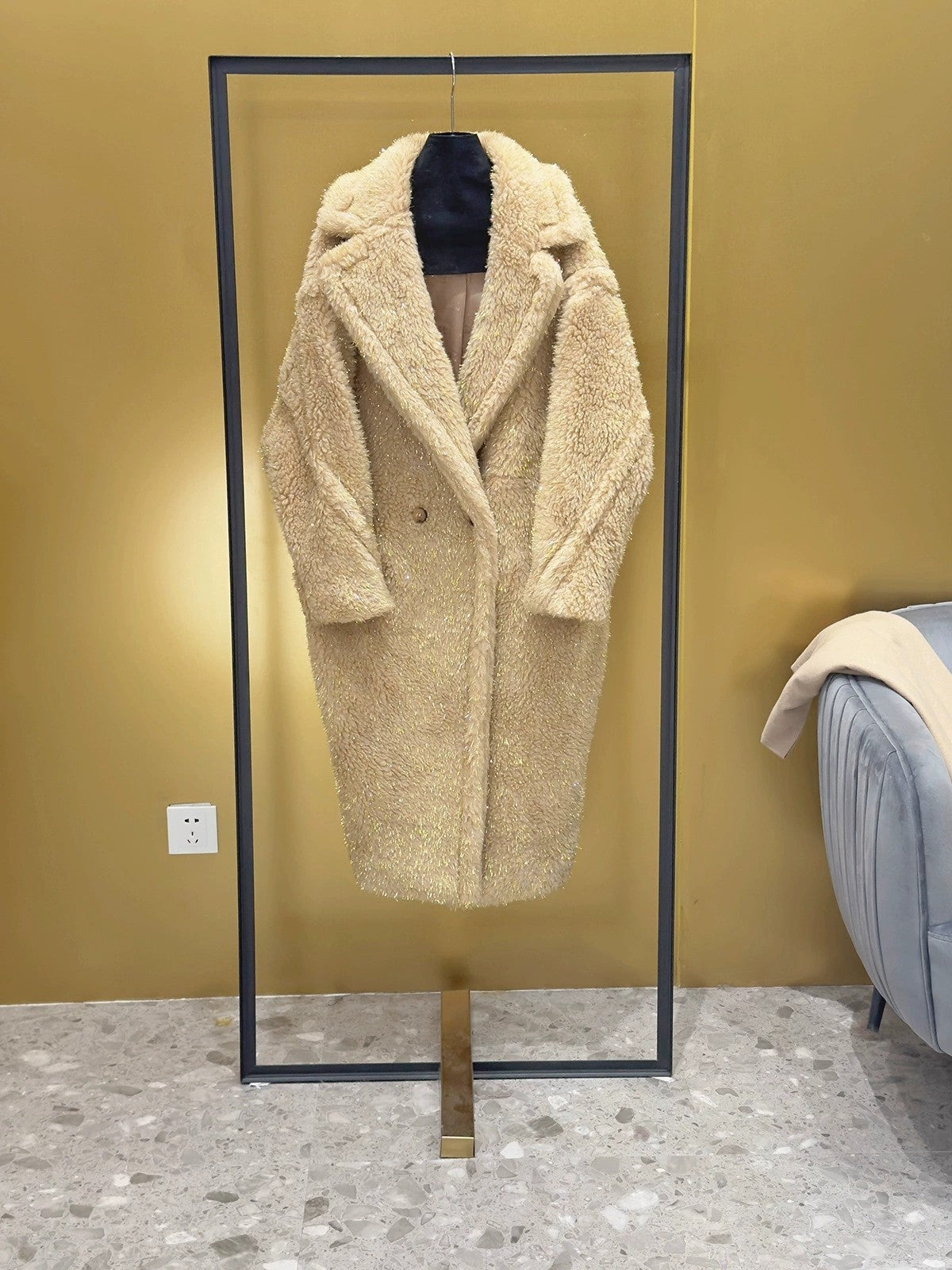 Maxmara Teddy Women's Fashion Long Coat Ma9014