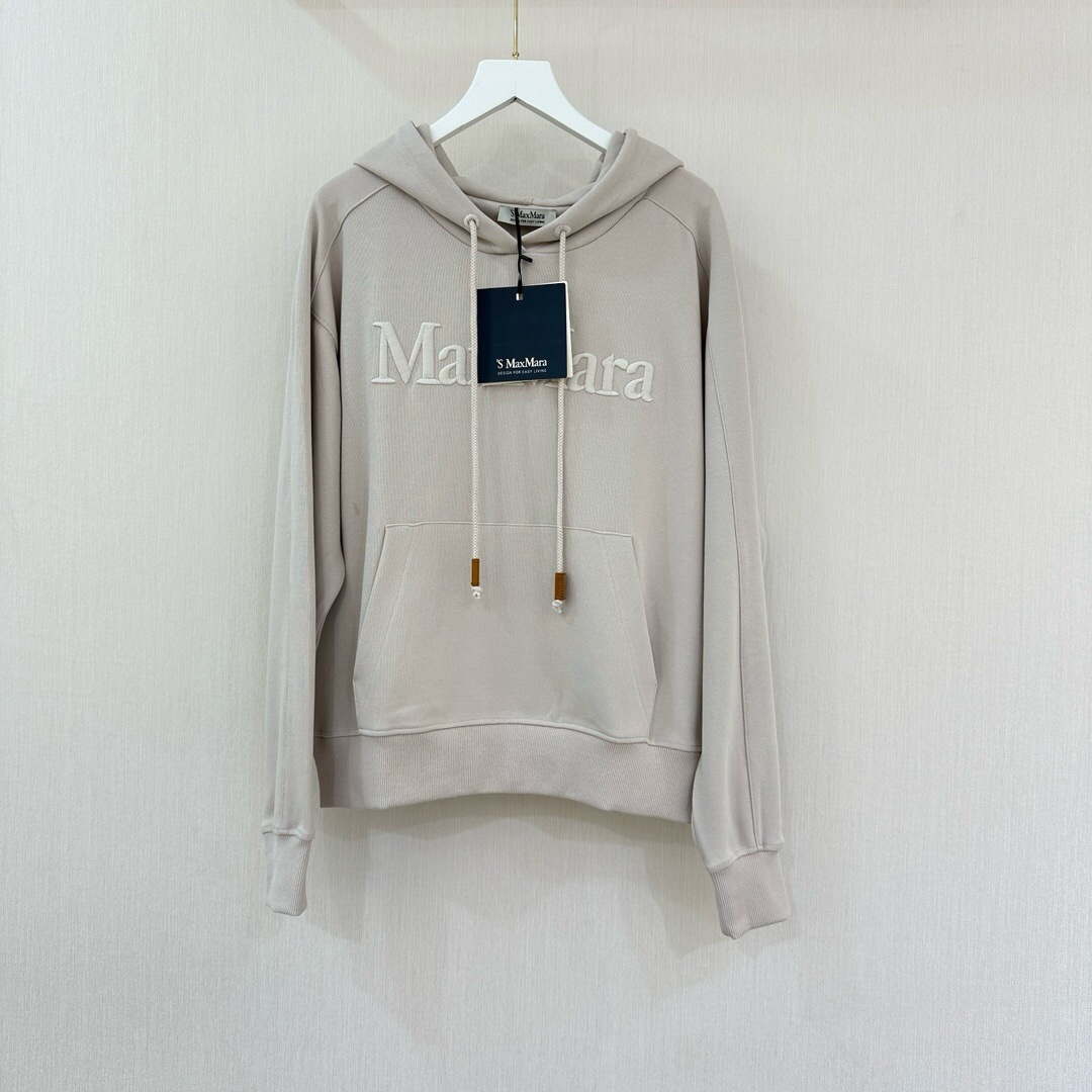 Maxmara Women's Fashion 2024 Spring New Casual Knitted Logo Embroidered Sweatshirt Set Ma90061