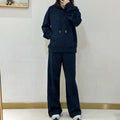 Maxmara Women's Fashion 2024 Spring New Casual Knitted Logo Embroidered Sweatshirt Set Ma90062