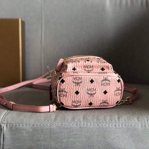 MCM MMK6SVE92CO001 21cm Stark Bebe Boo Backpack in Visetos Pink - Default Title - View 5