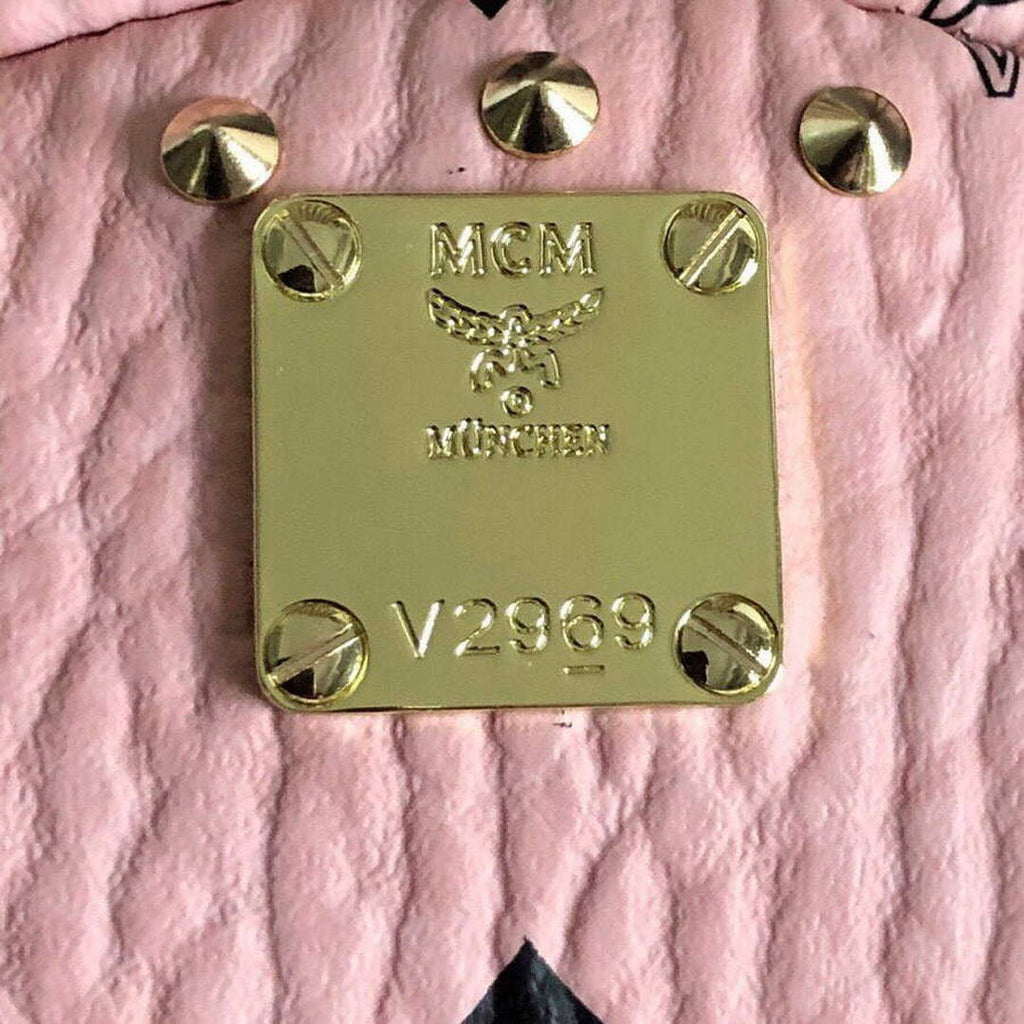 MCM MMK6SVE92CO001 21cm Stark Bebe Boo Backpack in Visetos Pink