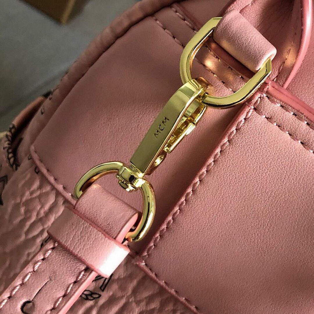 MCM MMK6SVE92CO001 21cm Stark Bebe Boo Backpack in Visetos Pink