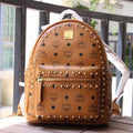 MCM MMKAAVE08CO001 32cm Stark Backpack in Visetos Brown - Default Title - View 1