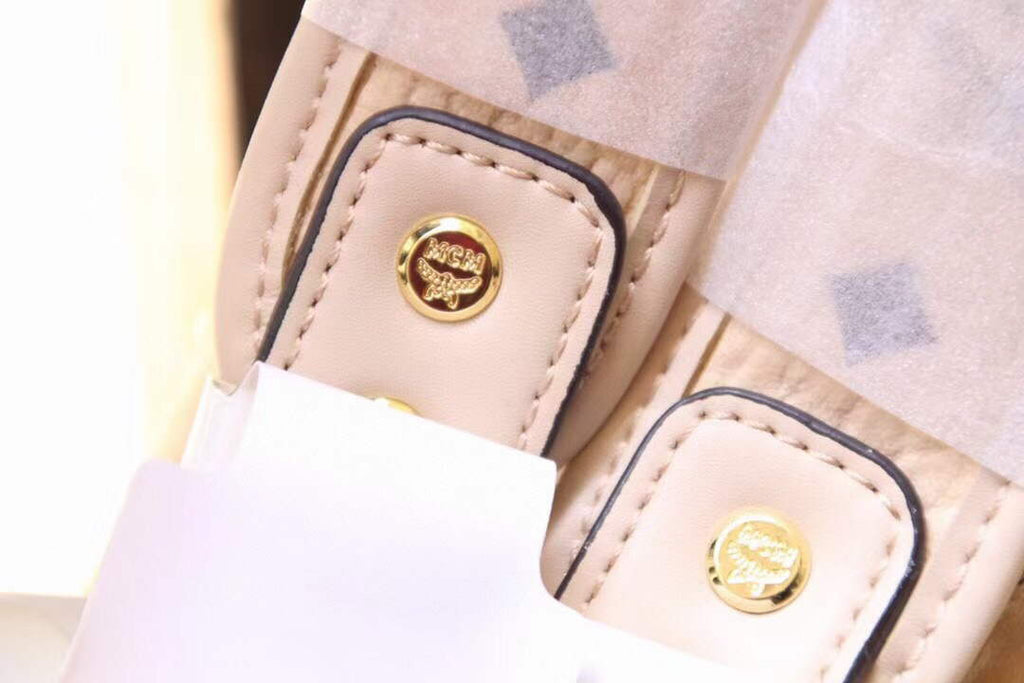 MCM MMKAAVE08CO001 32cm Stark Backpack in Visetos Light pink