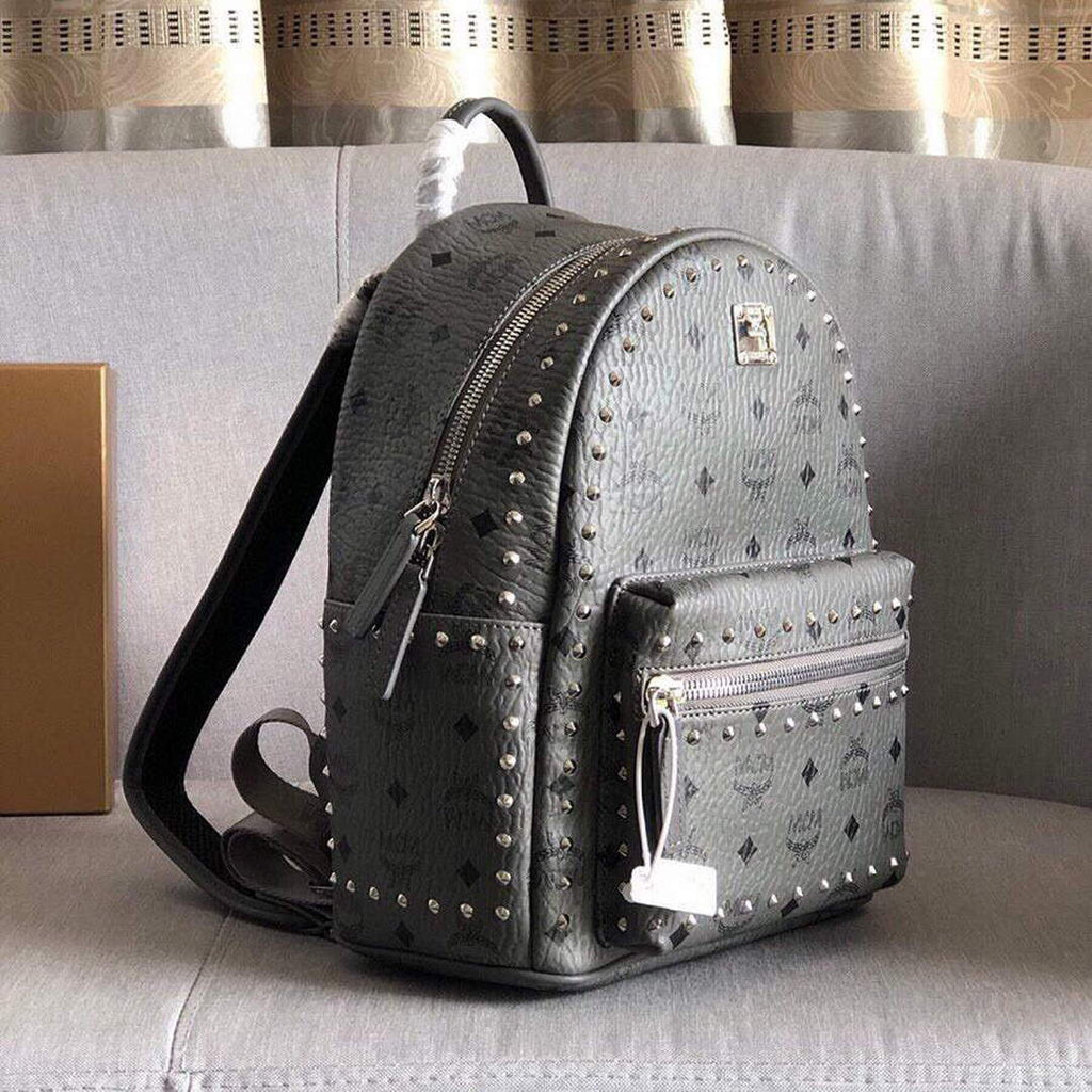 MCM MMKAAVE08CO001 32cm Stark Backpack in Visetos Gray