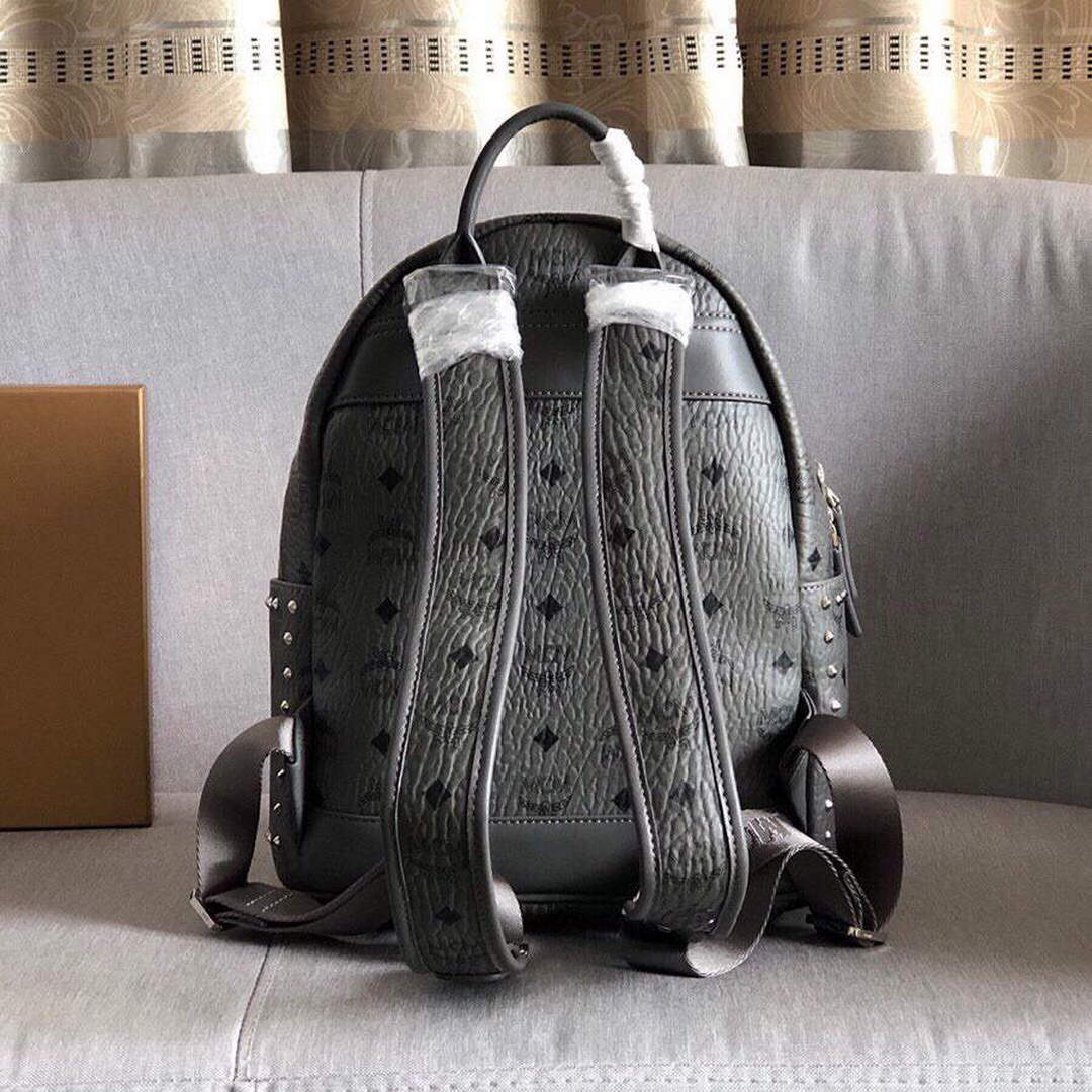MCM MMKAAVE08CO001 32cm Stark Backpack in Visetos Gray