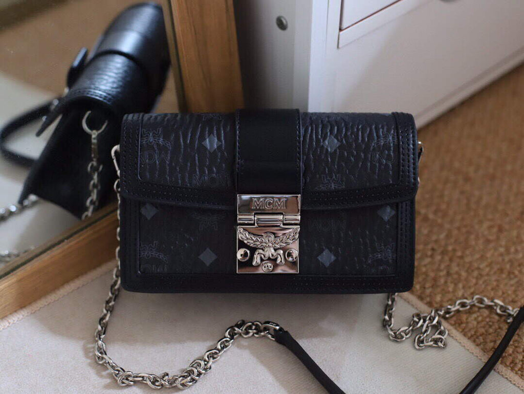 MCM MWRBAWO05BK001 Tracy Mini Crossbody in Visetos Black