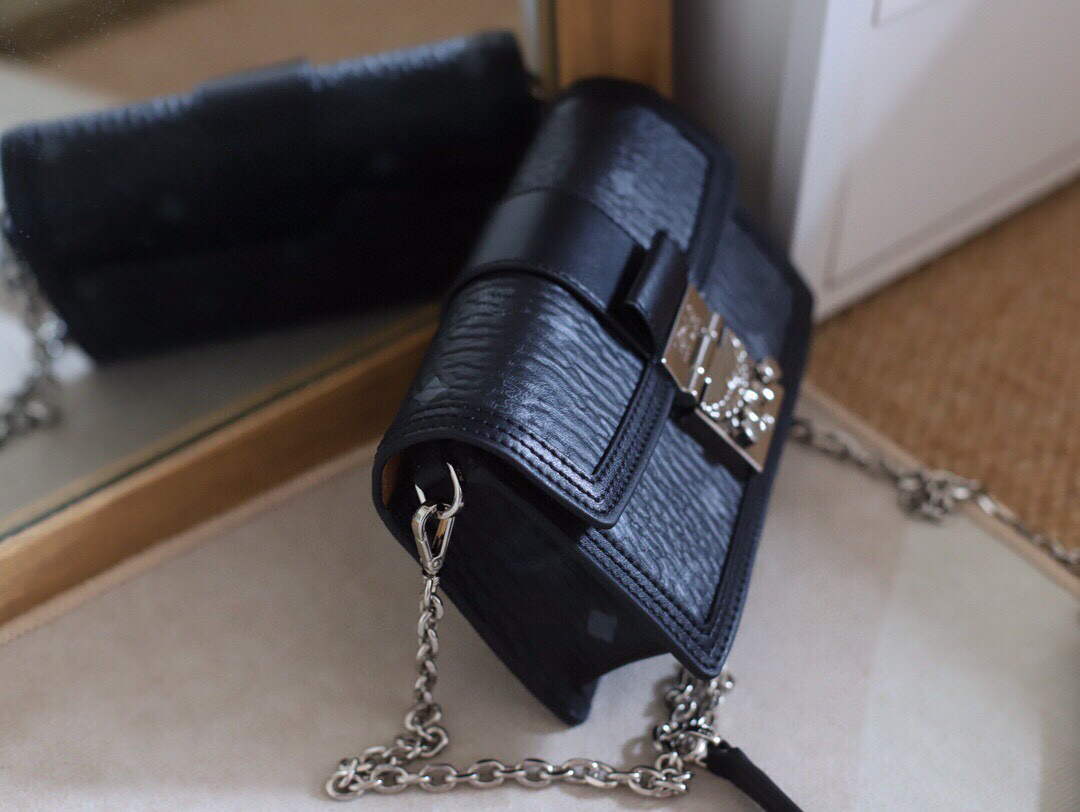 MCM MWRBAWO05BK001 Tracy Mini Crossbody in Visetos Black
