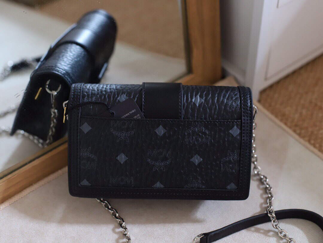 MCM MWRBAWO05BK001 Tracy Mini Crossbody in Visetos Black
