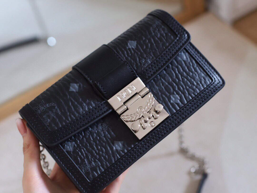MCM MWRBAWO05BK001 Tracy Mini Crossbody in Visetos Black